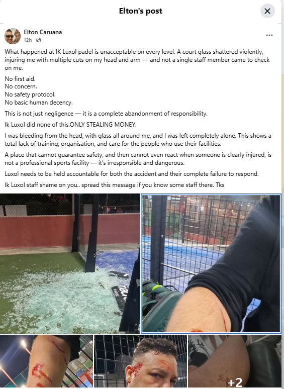 The Facebook post by Elton Caruana. Photo: Facebook