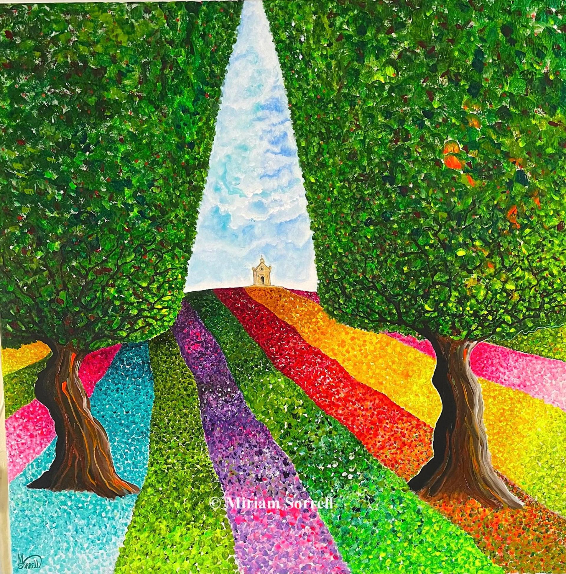 The paintings reflect the way the artist envisages a green Malta and Gozo.