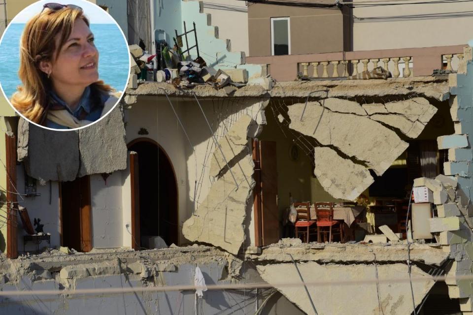 The Ħamrun collapse. Inset: Miriam Pace