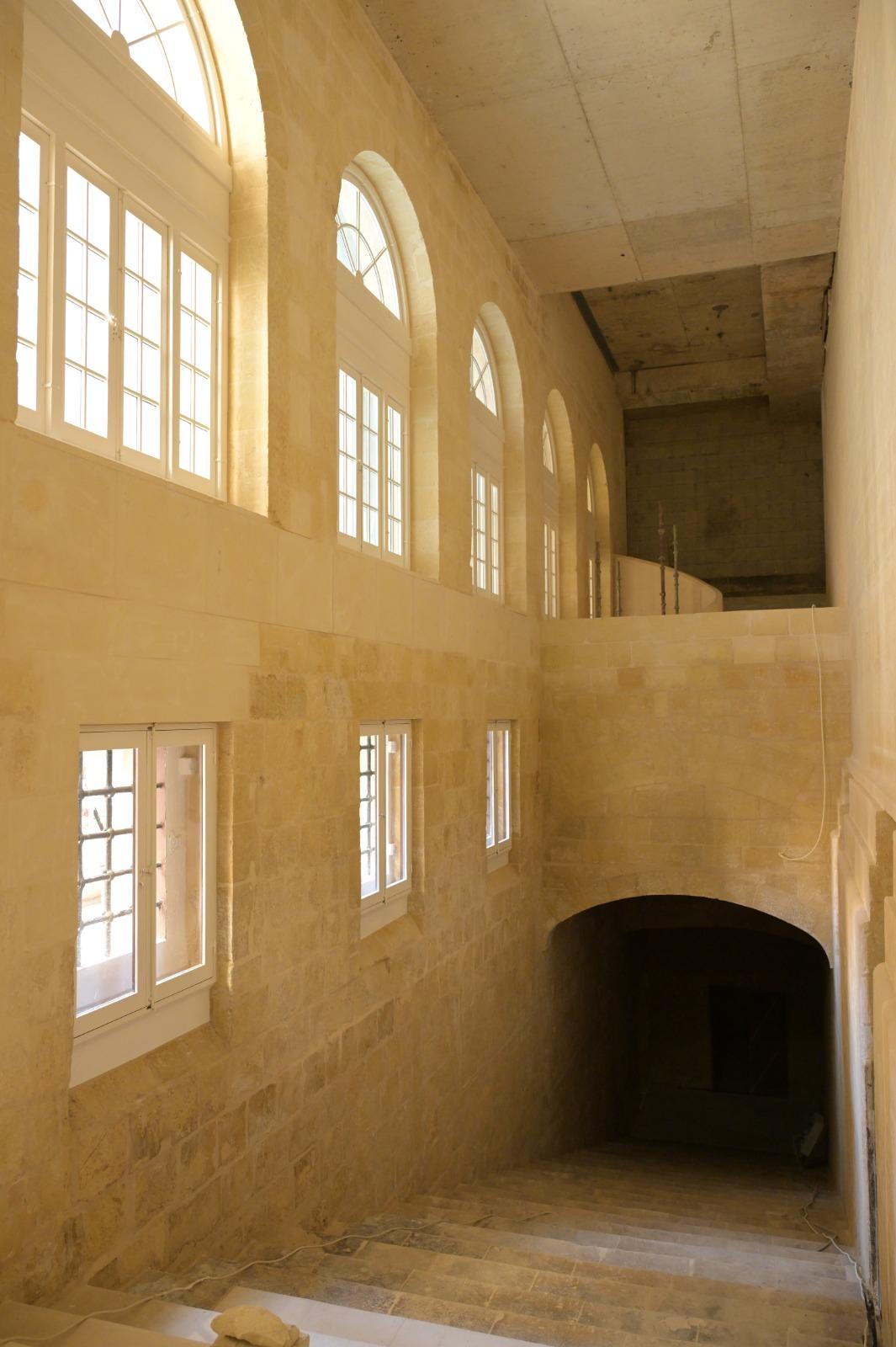 Accretions have been removed from the original building to create space