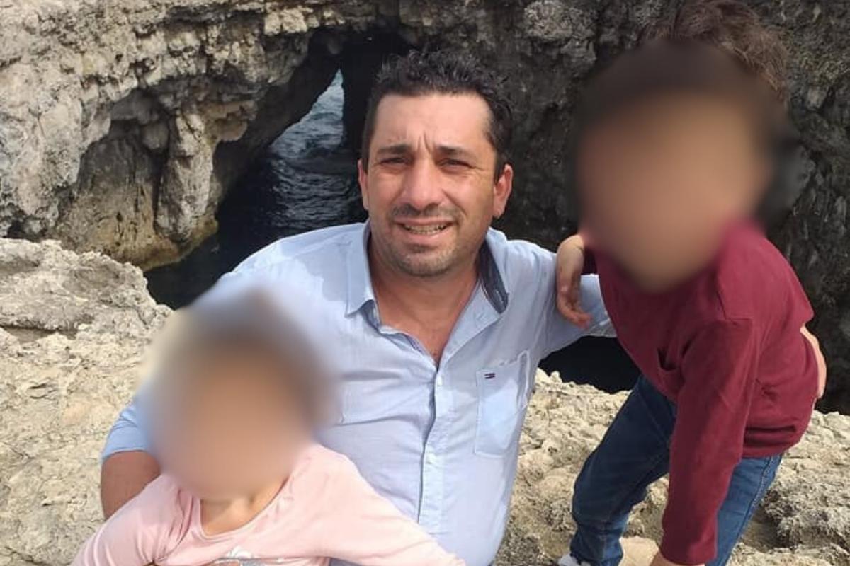 Salvatore di Prima with his two children. Photo: Facebook.