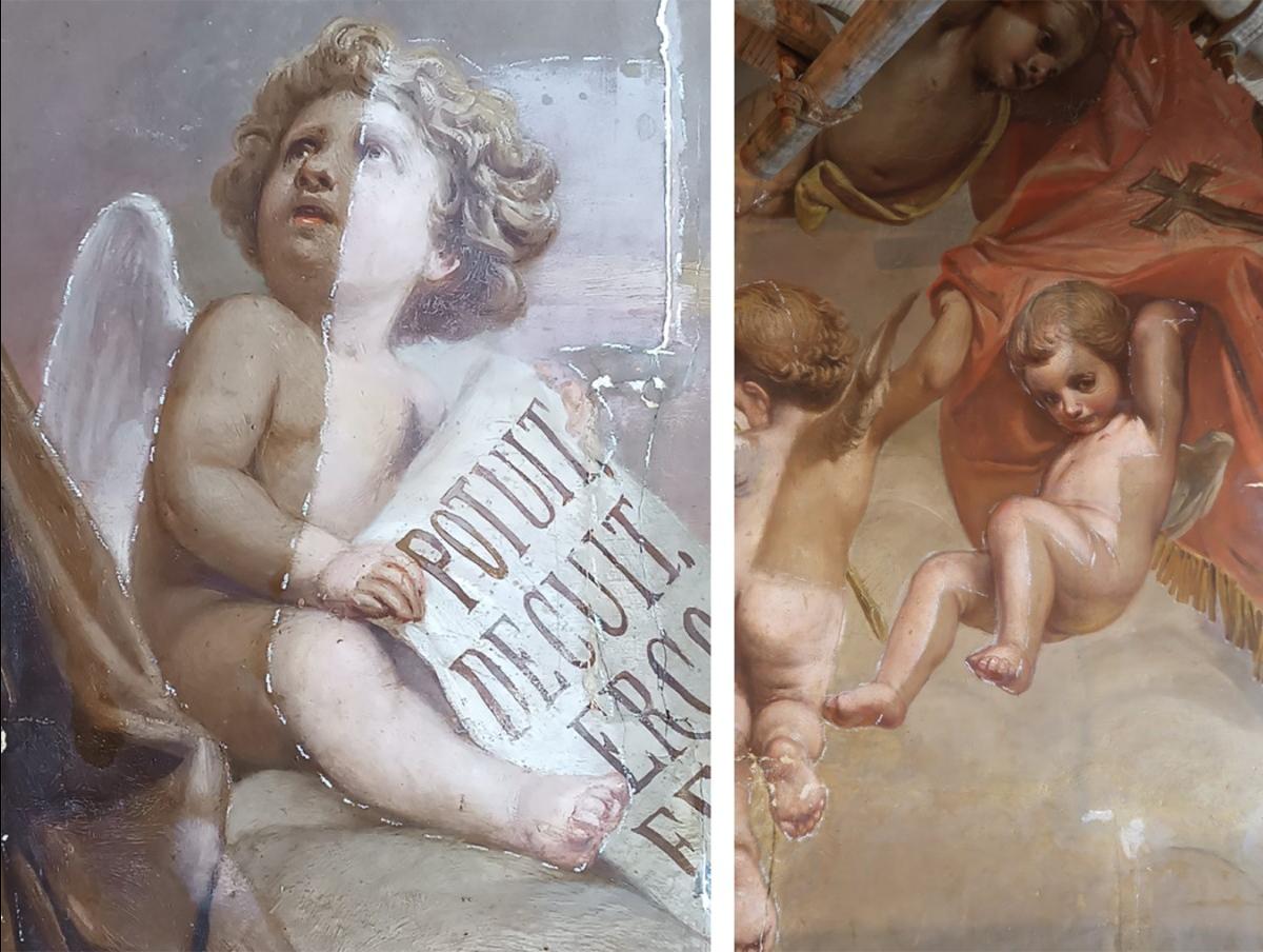 More detailed images of the effects of the cleaning process.