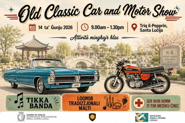 Santa Luċija hosting classic car and motor show on Sunday