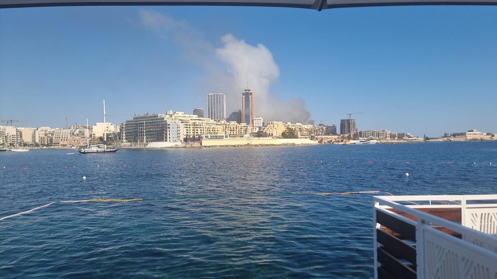 Smoke seen from Sliema.