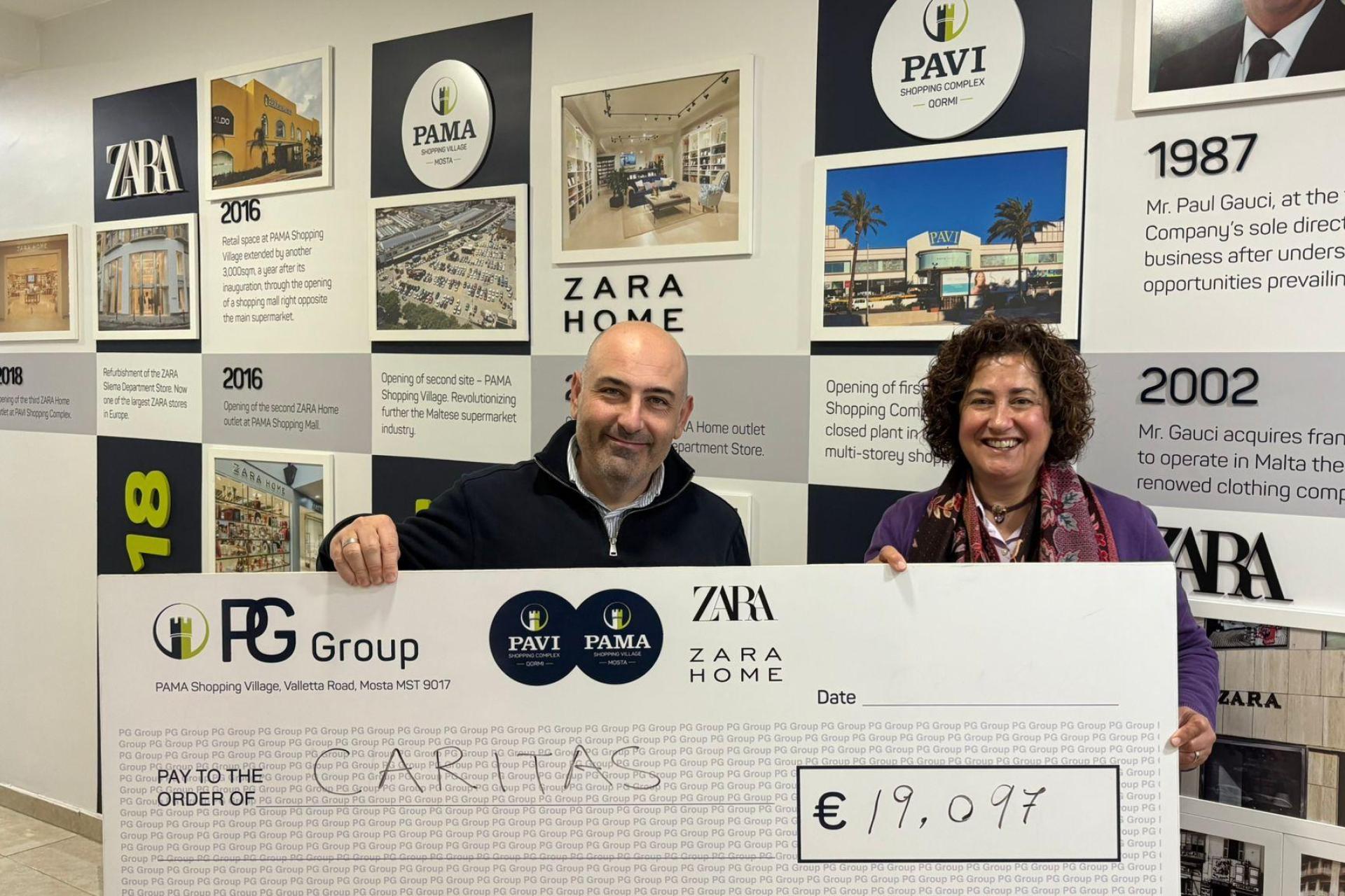 Caritas receives €19,097 in latest PG Group dividend