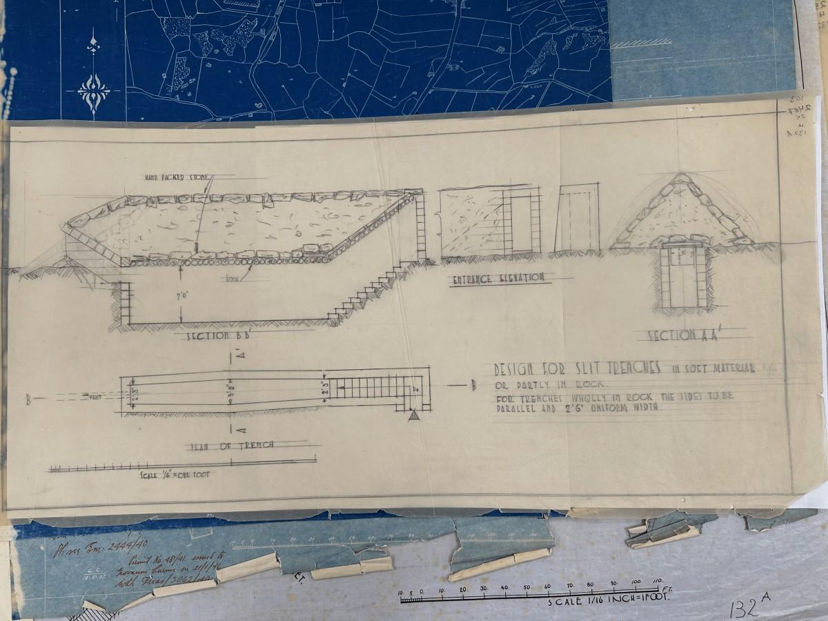 Design for slit trenches. Public Works Archive.