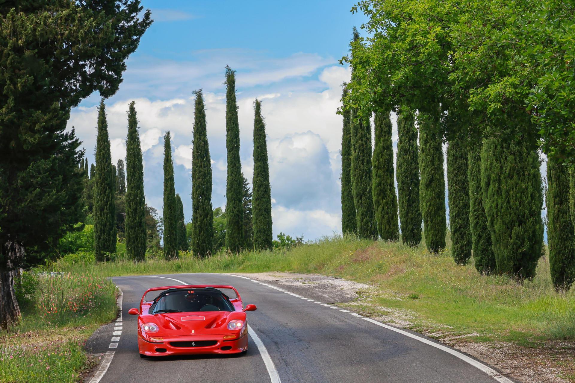 The F50 features a naturally-aspirated V12 engine.