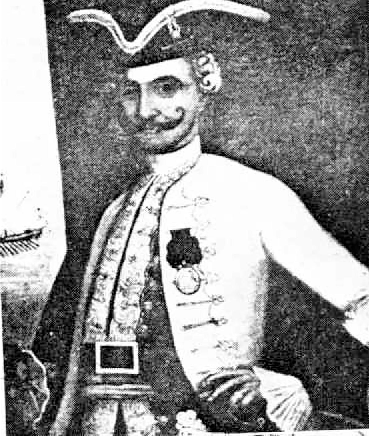 A reputed image of Petar Zellalic who led the Christian slaves in their capture of the Corona Ottomana in 1760. Photo: Midsea Books Ltd