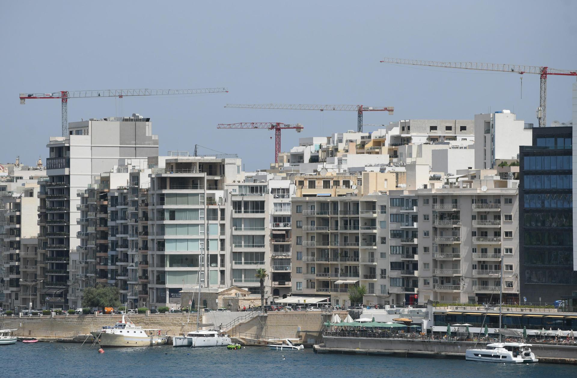 The urban sprawl in Malta.