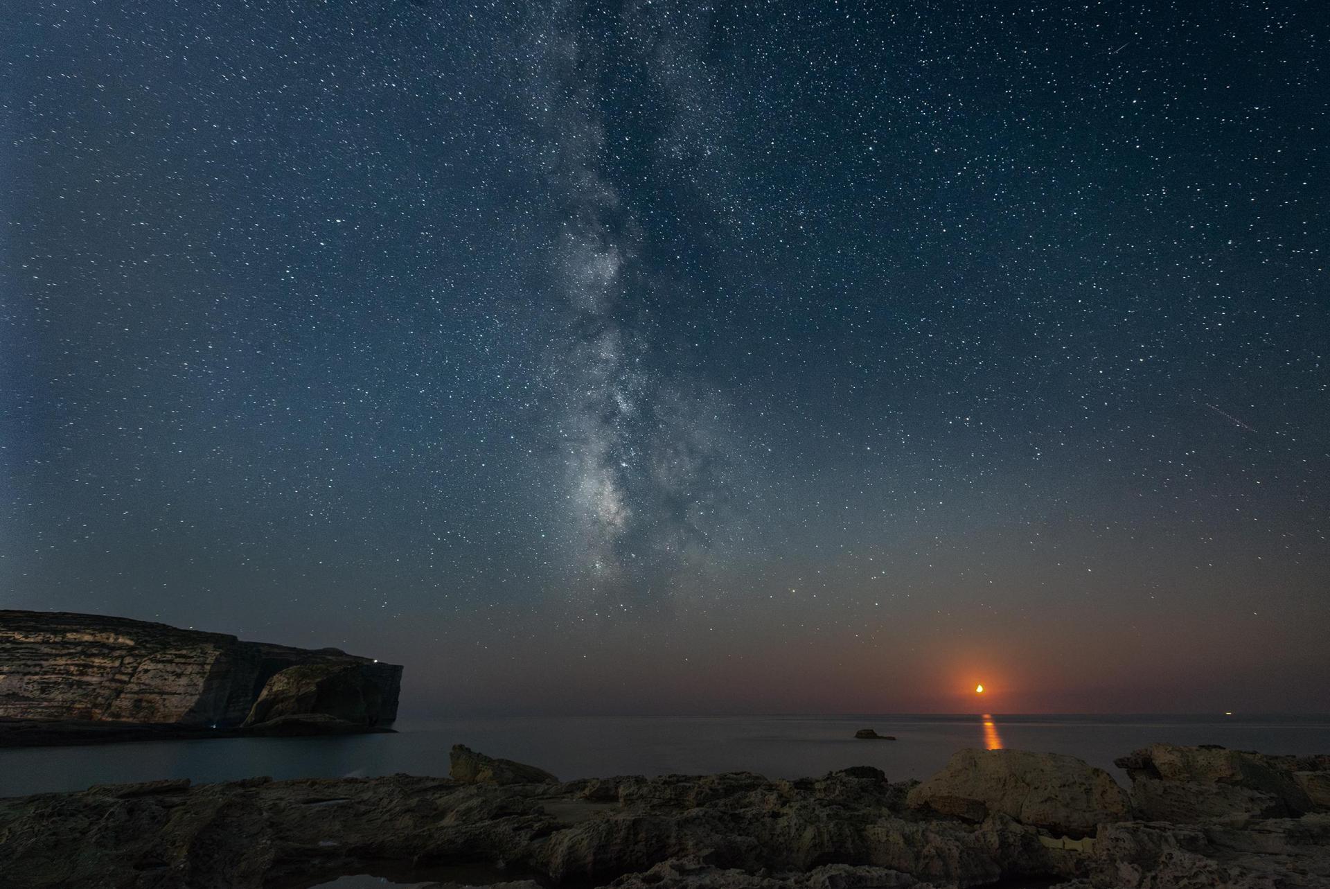 The Milky Way galaxy as seen from Dwejra. Photo: Joseph Caruana