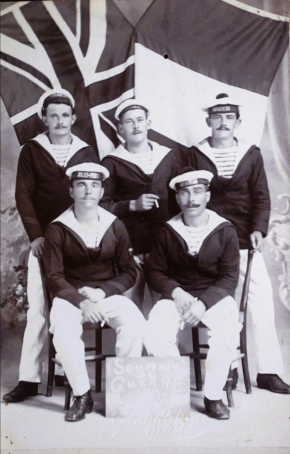 French sailors under the Union Jack in World War I