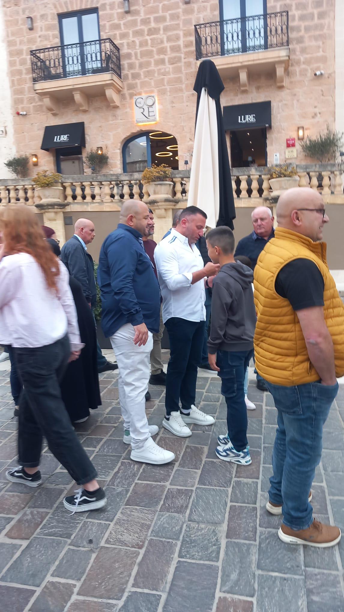 Clatyon Bartolo in Mellieha waiting for the PL event to begin.