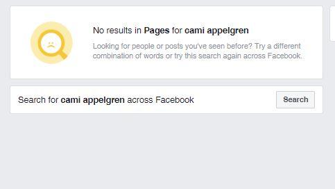 Ms Appelgren's Facebook page was taken offline.