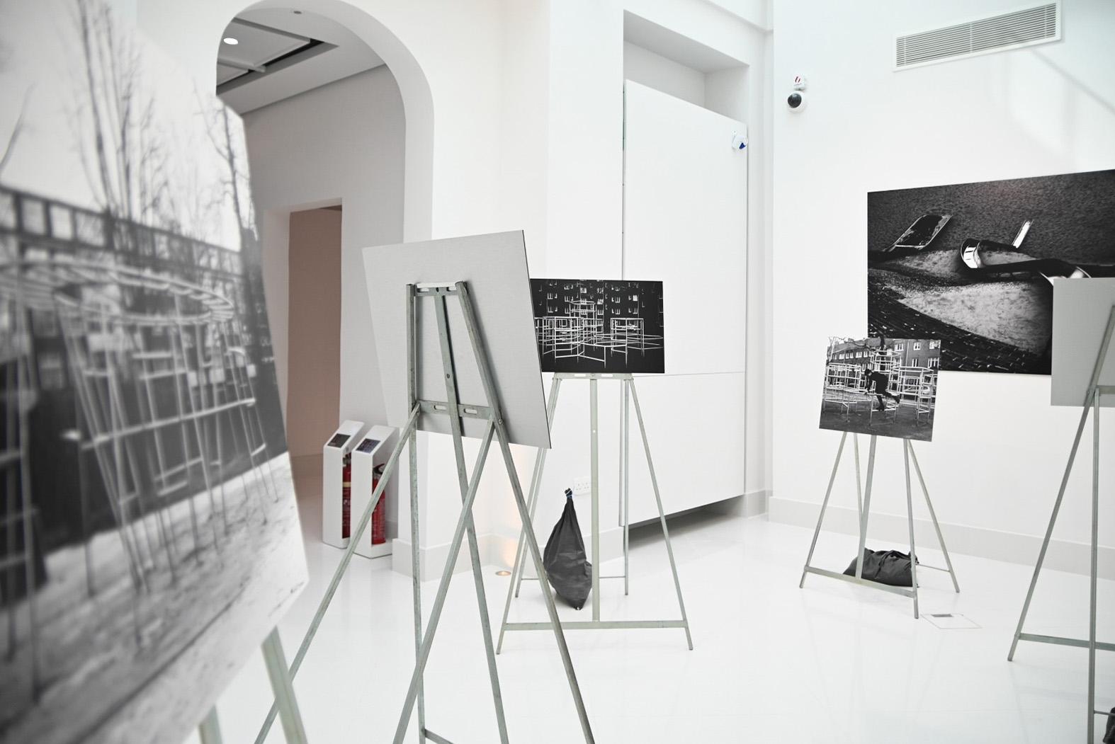 Artwork on display at Axis gallery for the Biennale exhibition.