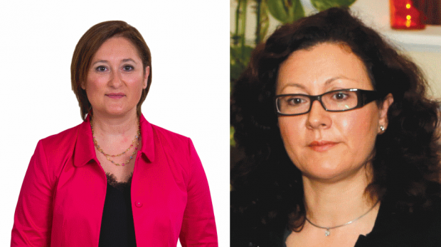 Therese Comodini Cachia (left) was elected, but has opted to give up her seat, while Marlene Farrugia returns to parliament as the leader of the Democratic Party.