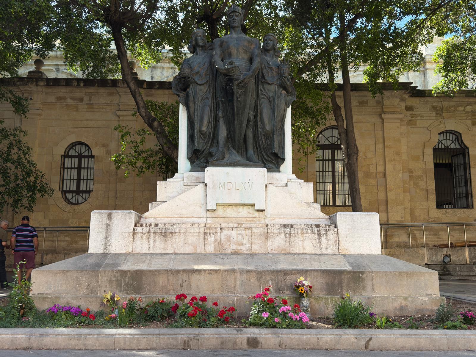 The memorial was cleared of any placards as of Thursday morning. Photo: Jonathan Borg