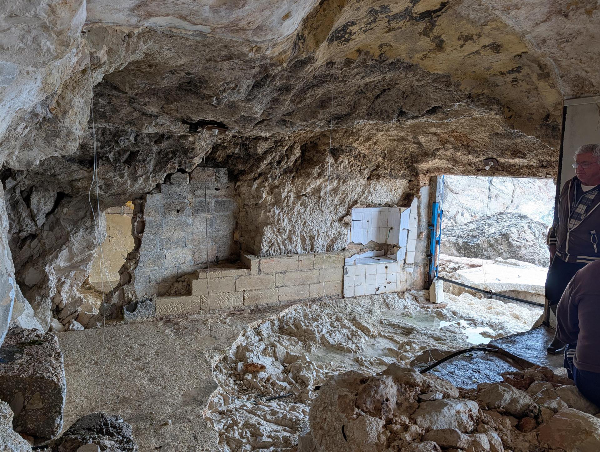 The storm damage at Għar Lapsi. Photo: Times of Malta