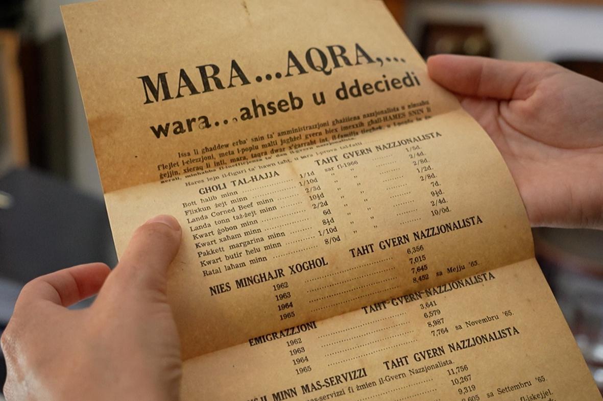 Aqra Mara 1965 leaflet. Credit: AFL