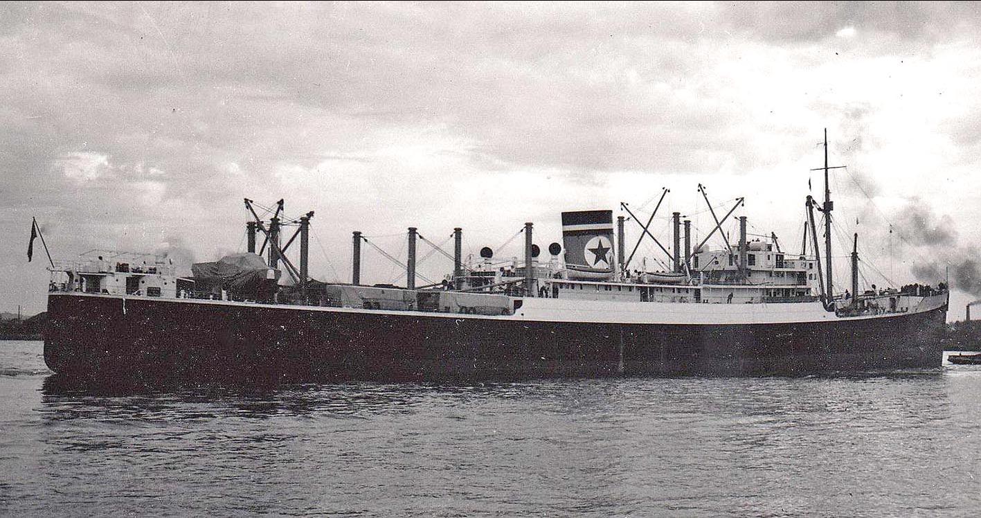 The freighter Imperial Star. It was the only loss suffered in Operation Halberd after it was scuttled in order to maintain convoy speed after the freighter was hit.