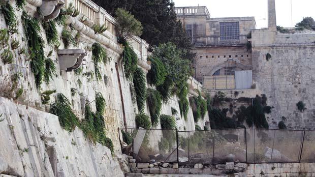 The bastion behind the police headquarters in Floriana. Photo: Darrin Zammit Lupi